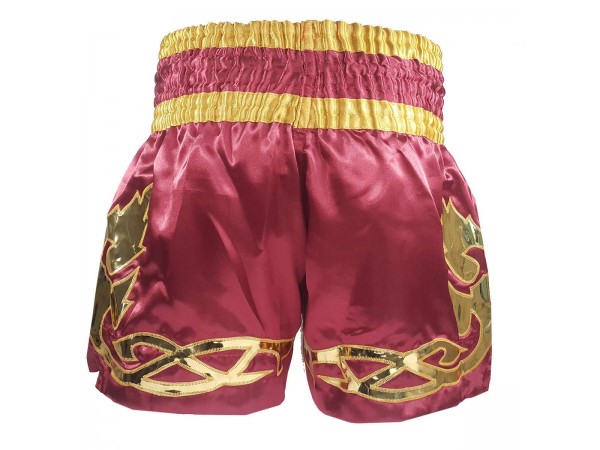 Classic Maroon Thai Boxing Shorts : CLS-002